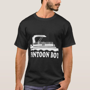 Süßer Junge Matrose und Hund rudern Boot Cartoon T-Shirt