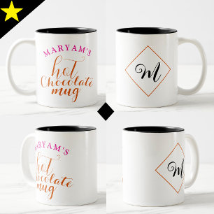 Süßer Kaffee Kochschokolade Tasse mit Name & Anfan
