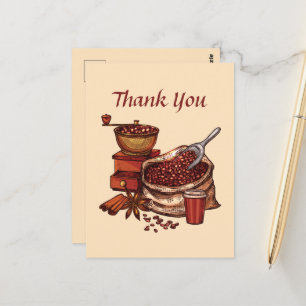 Süßer Kaffee Text hinzufügen danke  Postkarte