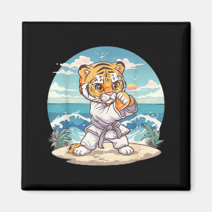 Süßer Karate Tiger Kickboxen Taekwondo Jiu-Jitsu Magnet