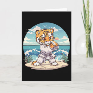 Süßer Karate Tiger Kickboxen Taekwondo Jiu-jitsu T Karte