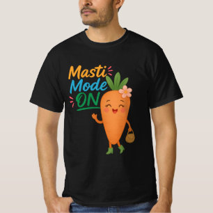 Süßer Karotten-Spaß-Modus AN Männer T-Shirt Lustig
