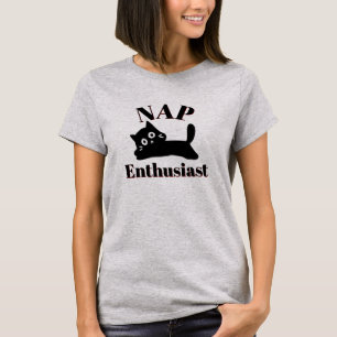 Süßer Katzen-Nickerchen-Enthusiast T-Shirt