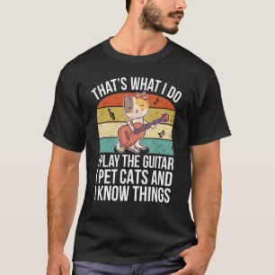 Süßer Katzenbesitzer Gitarrespieler Sagt Gitarrist T-Shirt