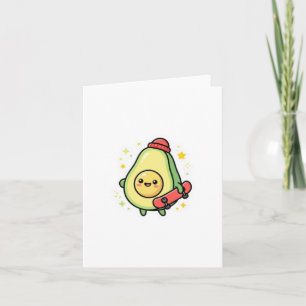 Süßer Kawaii-Avocado-Baby-Magnet. Karte