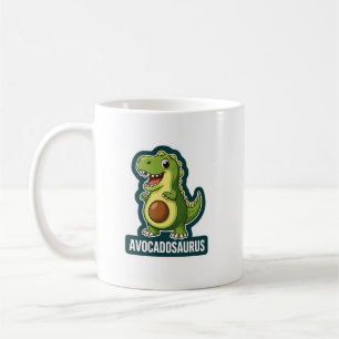 Süßer Kawaii Avocadosaurus Dinosaur lustiger Wortw Kaffeetasse