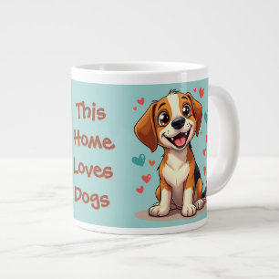 Süßer Kawaii-Beagle mit Herzen Spielhund Jumbo-Tasse
