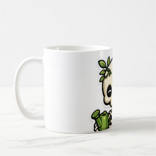 Süßer Kawaii-Blumen-Skelett-Gärtner-Aufkleber Kaffeetasse