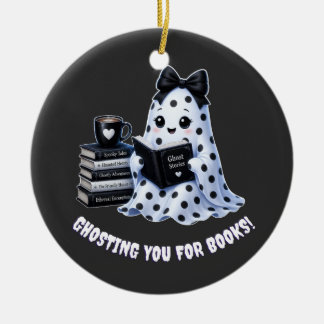 Süßer Kawaii Bücher liebender Geist Keramik Ornament