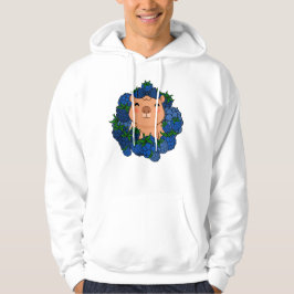 Süßer Kawaii Capybara mit Brombeer-Kranz Hoodie