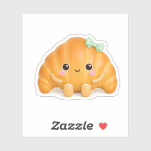 Süßer Kawaii-Croissant-Vinyl-Aufkleber Aufkleber