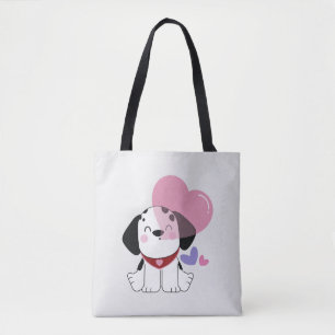 Süßer Kawaii-Dalmatiner-Welpe mit Herzen Tasche