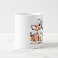 Süßer Kawaii-Enten-Lese-Cartoon-Entwurf