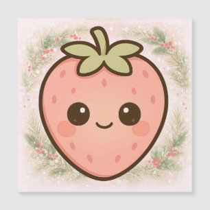 Süßer Kawaii-Erdbeermagnet Magnetkarte