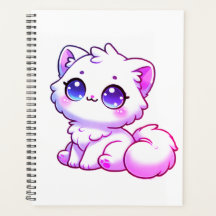Süßer Kawaii Fluffiger Kätzchen Planer 