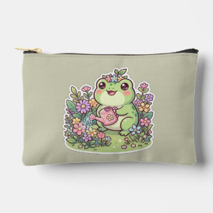 Süßer Kawaii-Frosch-Gartenblumen-Kronen-Accessoire Zubehörtasche