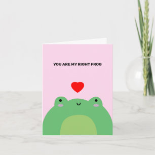 Süßer Kawaii Frosch Rotes Herz Herr Richtiger Kröt Karte