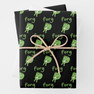 Süßer Kawaii-Froschkuchen-Meme Süße Ästhetik Forg  Geschenkpapier Set