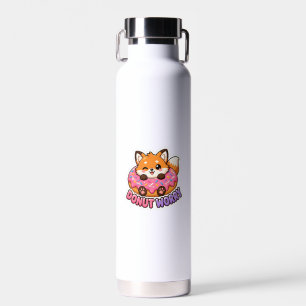 Süßer Kawaii-Fuchs-Donut-Sorgenfrei-lustiger-Essen Trinkflasche