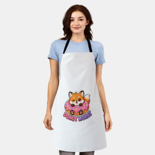 Süßer Kawaii-Fuchs-Donut-Sorgenfrei-Lustiger-Food- Schürze