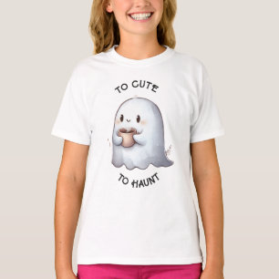 Süßer Kawaii-Geist mit Kaffee in Wasserfarben T-Shirt