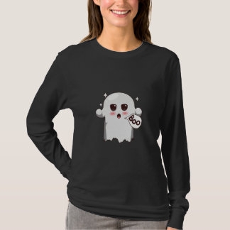 Süßer Kawaii-Geist sagt Boo - Bezauberndes Hallowe T-Shirt