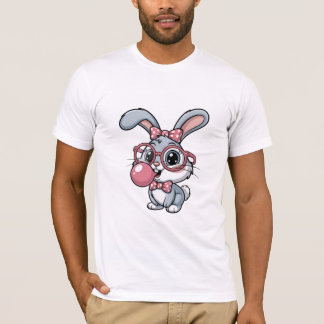 Süßer Kawaii-Hase mit Brille T-Shirt