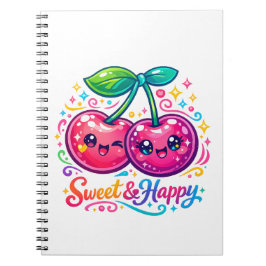 Süßer Kawaii-Kirschen-Garten-Notizbuch Notizblock