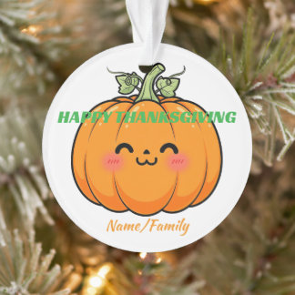 Süßer Kawaii-Kürbis-Gesicht - Erntedankfest Ornament