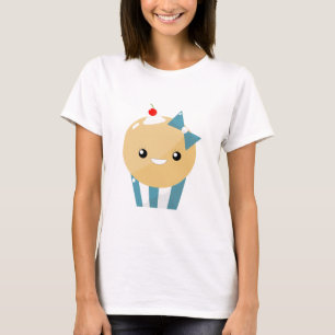 Süßer Kawaii Mädchen-Muffin-Cupcake T-Shirt