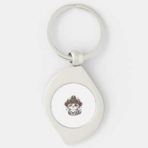 Süßer Kawaii Marokkanischer Amazigh Katzen-Wollhut Schlüsselanhänger