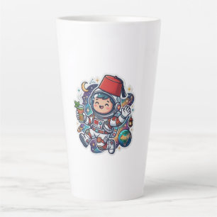 Süßer Kawaii-Marokkanischer Astronaut Minztee Fez- Milchtasse