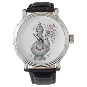 Süßer Kawaii marokkanischer Silber-Rosenwasserspre Armbanduhr