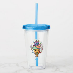 Süßer Kawaii marokkanischer Sommer-Eistee mit Minz Acryltrinkbecher