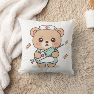 Süßer Kawaii-Nurse-Teddybär-Kissen Kissen