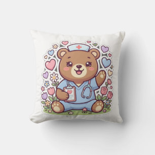 Süßer Kawaii-Nurse-Teddybär-Wurfkissen-Geschenk Kissen