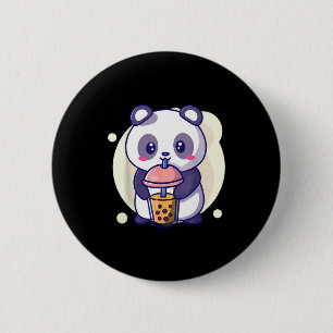 Süßer kawaii Panda trinkt Boba-Blasentee kawaiiCut Button