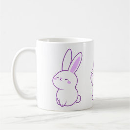 Süßer Kawaii Pastell-Lila Glücklicher Lächelnder H Kaffeetasse