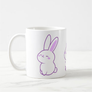 Süßer Kawaii Pastell-Lila Glücklicher Lächelnder H Kaffeetasse