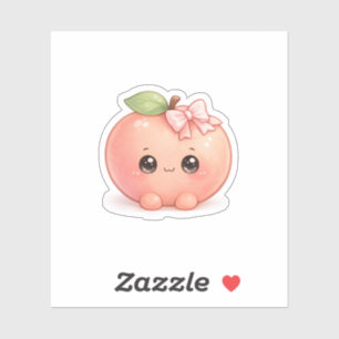 Süßer Kawaii-Pfirsich-Aufkleber Aufkleber