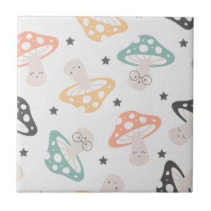 Süßer Kawaii Pilz Fliese