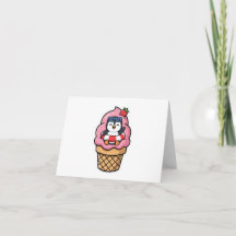 Süßer Kawaii-Pinguin-Eiscreme-Kegel Sommer-BSticke