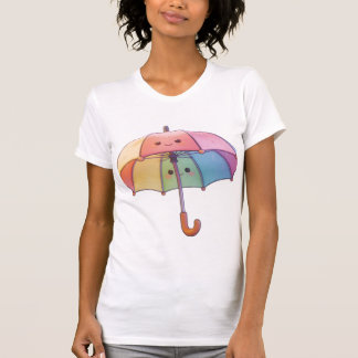 Süßer Kawaii-Regenschirm Damen T-Shirt