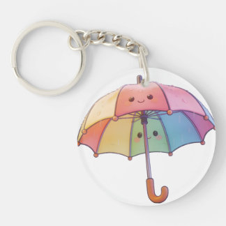 Süßer Kawaii-Regenschirm Damen T-Shirt Schlüsselanhänger