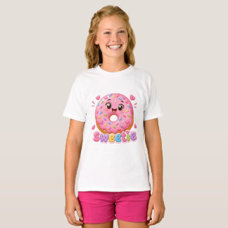 Süßer Kawaii Rosa Donut - Süße Sprinkle-Doughnut T-Shirt