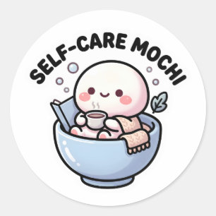 Süßer Kawaii Selbstfürsorge Mochi Aufkleber
