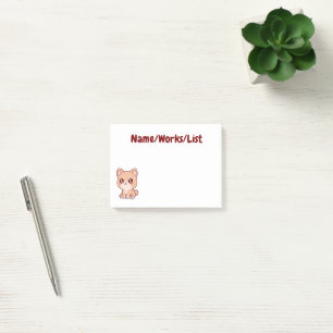 Süßer Kawaii Shiba Inu Welpe Personalisiert Post-it Klebezettel
