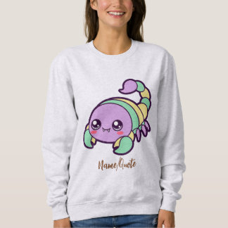Süßer Kawaii-Skorpion im Pastell-Cartoon-Stil Sweatshirt