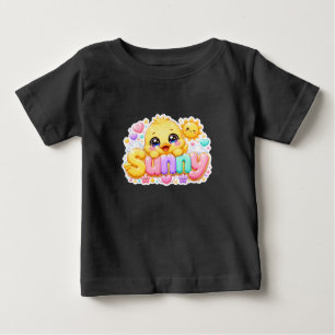 Süßer Kawaii Sonny Küken Name Pastell Rosa Funkeln Baby T-shirt