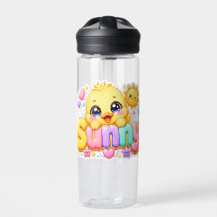 Süßer Kawaii Sonny Küken Name Pastell Rosa Funkeln Trinkflasche